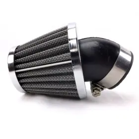 25-2472b 2fastmoto Angled Pod Style 29mm Steel Mesh Air Filter Cleaner Element - Chrome