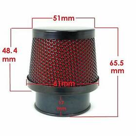 2fastmoto 25-38019 35mm Small Pod Filter Round Tapered Black And Red