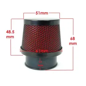 25-38022 2fastmoto 39mm Small Tapered Pod Filter Round Red Foam