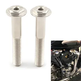 3 Months 550756548412 For Harley Touring Softail Dyna Pair Air Cleaner Intake Filter Long Bolts Screw