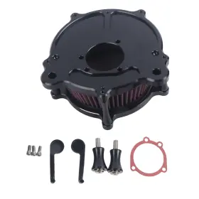 09001-0361 Aftermarket Products Air Cleaner Intake Filter System Kit Cnc Black For Harley