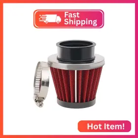 Af039-r1-001 Ahl Red 42mm Universal Air Filter Fit For Pod / 150cc-250cc Motorcycle Scooter A