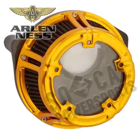 18-178 Arlen Ness Method Clear Sucker Air Cleaner Kit - Gold Anodized