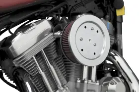 18-511 Arlen Ness Billet Sucker Stage Ii Air Filter Kit With Steel Cover Satin