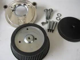 18-818 Arlen Ness Big Sucker Stage 2 Air Cleaner With Cover Chrome Harley Twin Cam 99-17