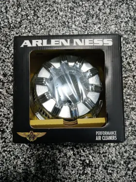 1010-1504 Arlen Ness 18-942 Inverted Series Air Cleaner Kit 10 Gauge - Chrome