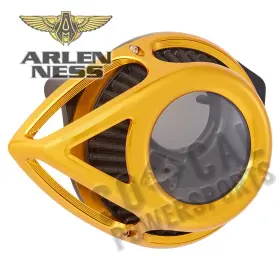 18-974 Arlen Ness Clear Tear Series Air Cleaner Kit - Gold Anodized