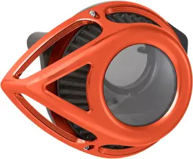600-001 Arlen Ness Tear Orange Clear Air Filter Cleaner 2008-2017 Harley Touring Flhx