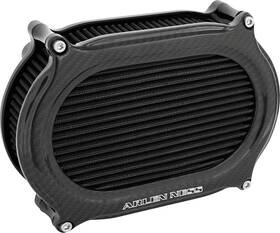 Arlen Ness 600-262 Stage Fits 2 Carbon Fiber Oval Performance Air Filter Kit For