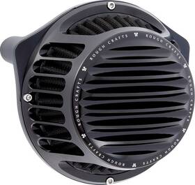 Arlen Ness Rc-600-023 Rough Crafts Round Air Cleaner Kit All Black #rc-600-023
