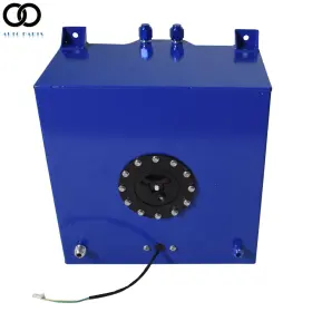Apo152448 Autoooparts 10 Gallon Blue Coated Aluminum Racing/drifting Fuel Cell Gas Tank Level Sender