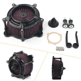 B-shiparts 550731525841 Turbine Air Cleaner Spike Intake Filter For Harley Softail 1993-15 Touring Dyna
