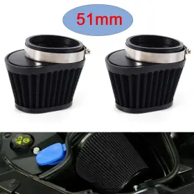 Ofi100-51-bk-2pcs-us Batu 51mm 2inch Air Intake Filter Cleaner Pod X2 For Universal Motorcycle Reusable
