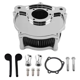 1qkf9v Bfo Billet Aluminum Air Cleaner For Harley Dyna Softail 2000-2017 Black