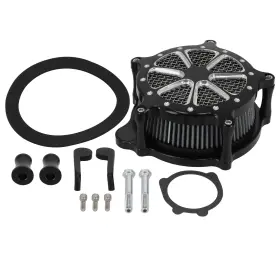 20juxt Bfo Air Intake Cleaner Kit For Harley Davidson Touring Dyna 2000-2017 Black