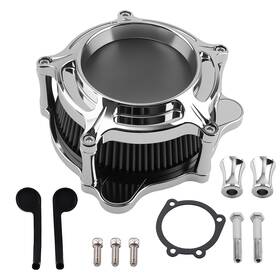 Bfo 2bwdvq Air Intake Filter Kit For Harley Dyna 2000-2017 Softail 2000-2015 Black Aluminum