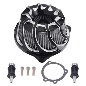34u6mt Bfo Cylinder Air Cleaner Kit For Harley Dyna Softail 2000-2017 Black Filter