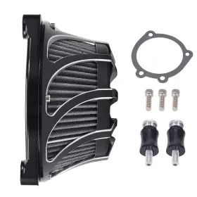 Bvxc3p Bfo Turbine Air Filter Kit For Harley Dyna 2000-2017 Black Element