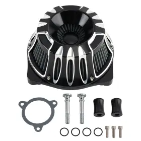 Etnkr7 Bfo Air Cleaner Intake Black For Harley Touring Road King Flhx Street Glide 2008-16