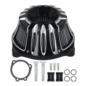 Gh3l7r Bfo Aluminum Turbine Air Cleaner Intake Filter For Harley Dyna Softail 2000 - 15