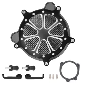 Gj84m1 Bfo Black Air Filter Cleaner For Harley Softail Dyna 2000-2017 Aluminum Gj84m1 Bfo Black Air Filter Cleaner For Harley Softail Dyna 2000-2017 Aluminum