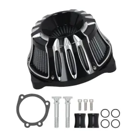 Gjwb52 Bfo Air Filter Cleaner Intake Kit Black Motorcycle Fit For Harley Softail 2000-15