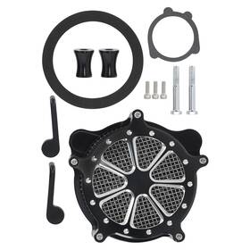 Bfo H7gca1 Billet Aluminum Air Filter For Harley Dyna Softail 2000-2017 Black
