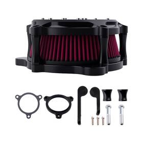 Bfo I7tzxo Air Filter Assembly For Harley Road King Electra Glide 2017-2023 Red Aluminum