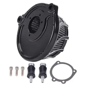 Kdb0vj Bfo Air Cleaner Filter Kit For Harley Touring 2000-2007 Dyna 2000-2017 Chrome Grey