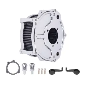 Kz4dvw Bfo Chrome Cnc Air Cleaner Filter For Sportster Iron Xl 2004-2022 Brand New