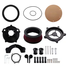 Od1kfi Bfo Air Cleaner Intake Filter System For Harley Xl Sportster 2004-2023 Red Aluminum