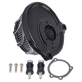 Bfo Oq1cpb Billet Air Cleaner Kit For Harley Dyna 2000-2017 Black Element Chrome