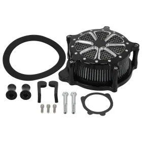 Pu5dg0 Bfo Aluminum Air Cleaner System For Harley Softail 2000-2015 Black