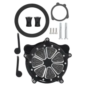 Qf19co Bfo Air Cleaner Filter Intake Kit Chrome For Harley Touring 2000-2017 Road King New