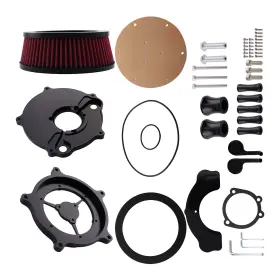 Qn2758 Bfo Custom Air Filter Assembly For Harley Davidson Xl 883 1200 2004-2023 Red