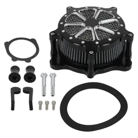 Satw6j Bfo Performance Air Filter Kit For Harley Touring Dyna 2000-2017 Black