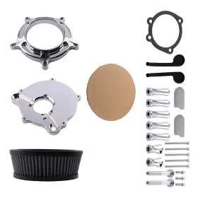 Ti8jly Bfo Air Intake Cleaner For Harley Softail Touring 2000-2015 Black Aluminum Filter