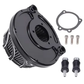 Uf5lah Bfo Velocity Stack Air Filter For Harley Touring 2000-2007 Chrome Black