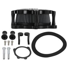Bfo Uxgrz3 High Flow Air Filter Kit For Harley Dyna Softail 2000-2017 Aluminum Black