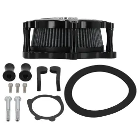 Uxgrz3 Bfo High Flow Air Filter Kit For Harley Dyna Softail 2000-2017 Aluminum Black