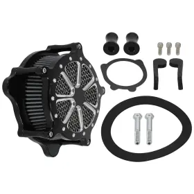 V4eroq Bfo Black Air Cleaner Kit For Harley Softail Dyna 2000-2017 Aluminum