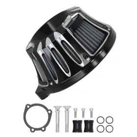 Vmlbe5 Bfo Chrome Air Cleaner Intake Filter For Harley Dyna Touring Road King Lectra Glide