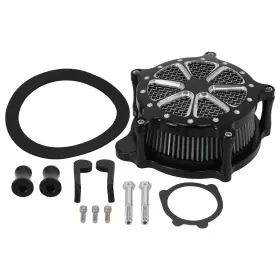 Xdnbs8 Bfo Air Intake Cleaner Kit For Harley Davidson Touring Dyna 2000-2017 Black