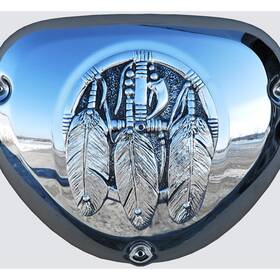 Chrome Dome Motorcycle Products Mwip-1 Medicine Wheel Air Cleaner Cover Insert-mwip-1