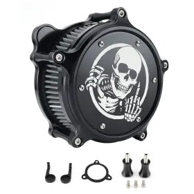 A01180000128 Chuanhao Motorcycle Air Cleaner Skull Style Filter Intake Kit Fit For Touring Road