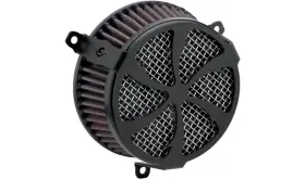 606-0100-01b-sb Cobra Air Cleaner Kit - Swept Black Motorcycle Street Bike