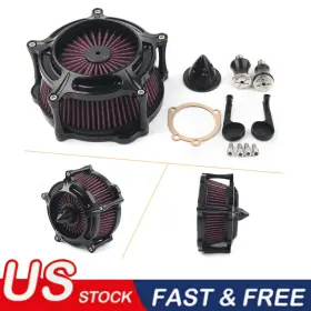 Comebuybestusa 310003236475 Spike Turbine Air Cleaner For Sportster Xl883 48 Filters Low Xl883l 2007-2019 Us