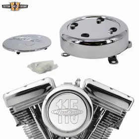 684675 Custom Chrome Revtech 115 Inch Air Cleaner Intake Filter Kit &head Breather Assembly Fit For Harley