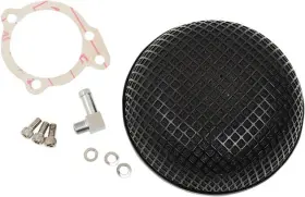 186981 Drag Specialties Ds Bob Retro Style Air Cleaner Black For S&s Super E/g