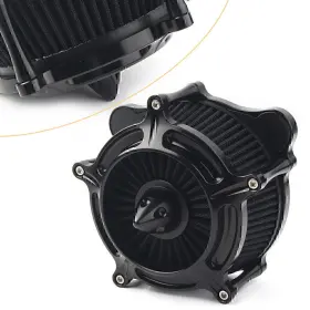 Efmotorshop 550741127004 Turbine Spike Air Intake Filter Cleaner For Harley Dyna Softail Touring Trike